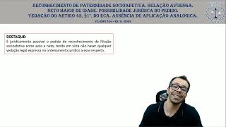 STJ INFO 834 paternidade socioafetiva e adoção [upl. by Britteny865]