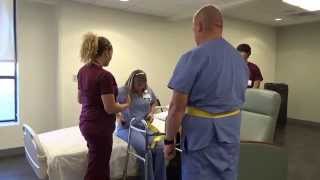 Physical Therapy Transfer Training  How To Transfer From Wheelchair To Bed [upl. by Kalie]