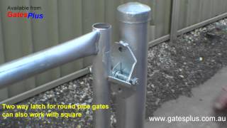 Gate Latch 2 way for round pipe and square [upl. by Akinnej]