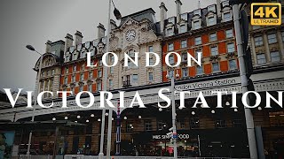 London Victoria Station Walk Through England 4K [upl. by Anikat182]