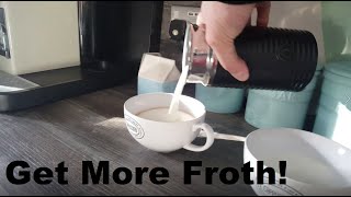 How to Get More Froth from Your Nespresso Coffee Aeroccino  Nespresso tips and help [upl. by Anolla612]