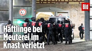 Gefängnismeuterei Polizei stürmt Knast in Thüringen  JVA Untermaßfeld [upl. by Ydoc]